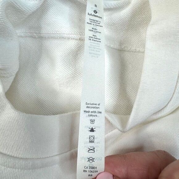 Lululemon Perfectly Oversized Crew Sweatshirt White - Picture 5 of 13